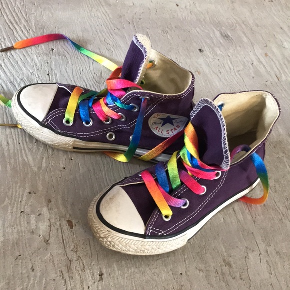 Purple Converse High Tops - Picture 2 of 7